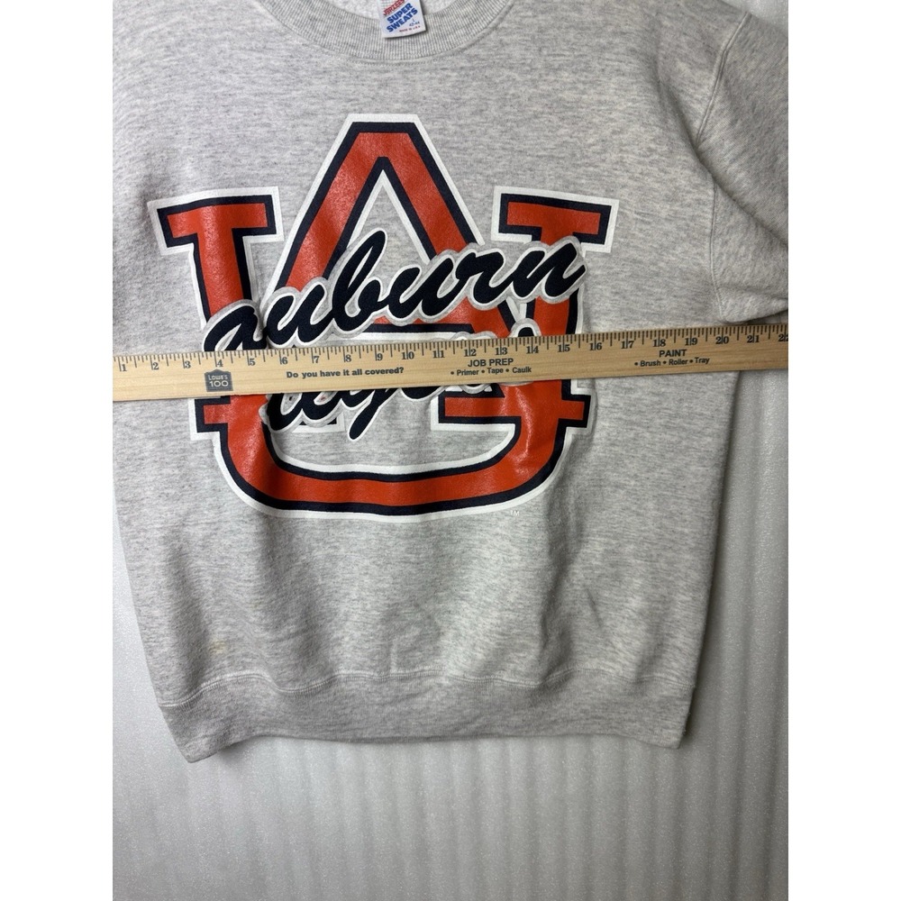 Vintage 90s Auburn University Tigers Alabama Crewneck Pullover Puff Print Sz. L - Picture 9 of 13